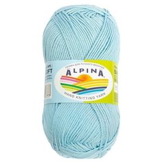 Пряжа ALPINA "BABY SUPER SOFT" 50% хлопок, 50% бамбук 10 шт. х50г 150м №08 светло-голубой