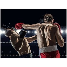 Картина по номерам на холсте спорт бокс - 490