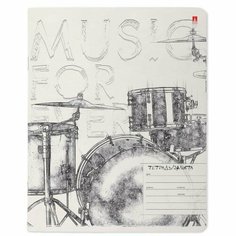 Тетрадь школьная 24л, А5 Bruno Visconti Music Black and White (линейка, скрепка) разные виды Альт