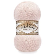 Пряжа Alize Angora Gold (Ангора Голд) - 3 мотка 271 жемчужно-розовый 20% шерсть, 80% акрил 550м/100г