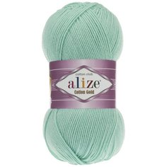 Пряжа Alize Cotton Gold (Ализе Коттон Голд) - 2 мотка 15 водяная зелень 55% хлопок, 45% акрил 330м/100г