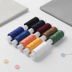 Красная нить Набор ниток 40/2, 200 м, 10 шт, цвет микс