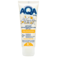 AQA baby детский солнцезащитный крем SPF 50+, 75 мл, 75 г