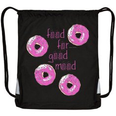 Мешок BrunoVisconti, для обуви черный, 44х54 см, «сладкое настроение. донат», Арт. 15-001-016/01