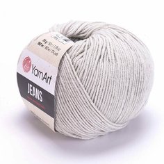 Пряжа YARNART Jeans (YarnArt), св. серый - 49, 55% хлопок, 45% полиакрил, 10 мотков, 50 г, 160 м.