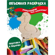 Раскраска 3D детская Уточка Бум
