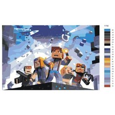 Картина по номерам Y-702 "Minecraft (Майнкрафт)" 50x70 Brushes Paints