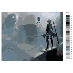 Картина по номерам V-157 "Игра Nier Automata. 2B" 60х80 Brushes Paints