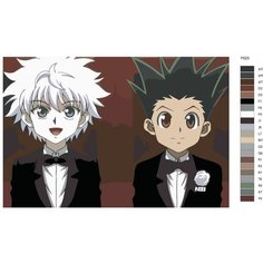 Картина по номерам Y-523 "Hunter x Hunter (Хантер х Хантер). Киллуа Золдик, Гон Фрикс. Аниме" 50x70 Brushes Paints
