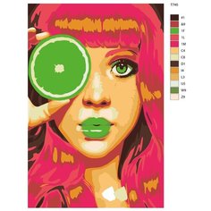 Картина по номерам T745 "Яркая Я и Кислый Лайм" 60x90 Brushes Paints