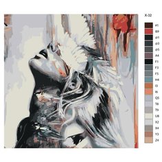 Картина по номерам X-32 "Девушка и птицы" 70x70 Brushes Paints