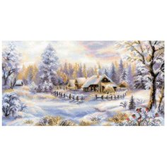 Риолис Набор для вышивания крестом Зимний вечер 41 x 23 см, 1427 разноцветный