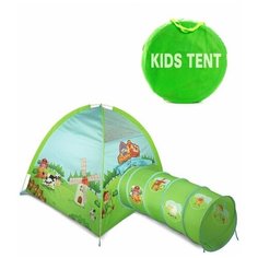 Палатка Наша игрушка Ферма с туннелем HF031, зеленый