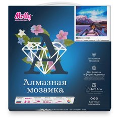 Алмазная мозаика Molly 30х30 см Домик на озере