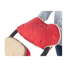 Муфта для рук шерсть/эко замша красный (Mammie)