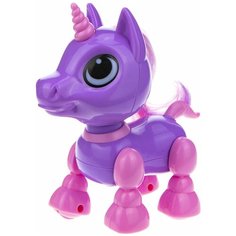 Робот 1 TOY Robo Pets Робо-единорог mini, фиолетовый