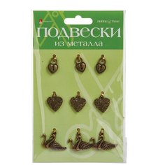 Декоративные подвески из металла, набор №3 (арт. 2-361/03) Альт