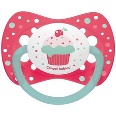 Пустышка симметричная силиконовая классическая Canpol Babies Cupcake, 0-6 мес., розовый