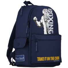 Рюкзак молодежный синий "бокс" Bruno Visconti