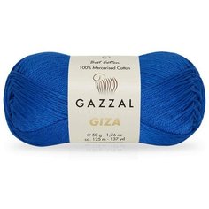Пряжа Gazzal Giza арктика (2477), 100%мерсеризованный хлопок, 125м, 50г, 1шт