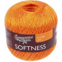 Пряжа Семеновская Softness (Нежность) абрикос_x1 (30154), 47%хлопок/53%вискоза, 400м, 100г, 1шт