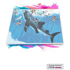Картина по номерам на холсте Китовая акула, 80 х 90 см Красиво Красим