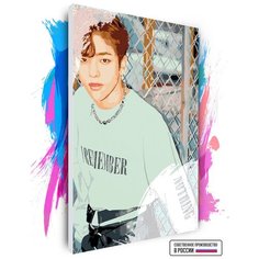 Картина по номерам на холсте Stray Kids Woojin Ким Уджин, 80 х 120 см Красиво Красим