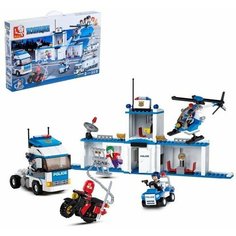 Конструктор Полицейский участок 572 детали 52х7х33 Sluban