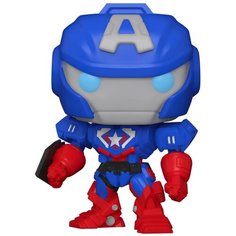 Фигурка Funko POP Marvel: Avengers Mech Strike – Captain America Glows In The Dark Exclusive Bobble-Head (9,5 см)