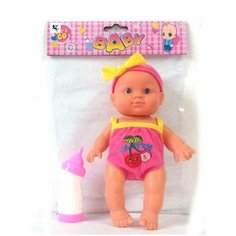 Пупс Мой малыш, 21см, в розовом песочнике с бутылочкой (в асс) PT-01422 A Btoys