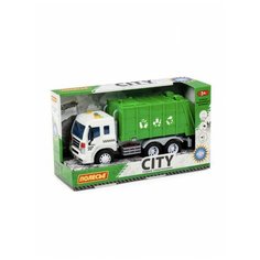 Сити, автомобиль коммунальный инерционный (со светом и звуком) (зелёный) (в коробке), Полесье