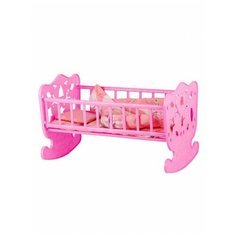 Кровать кукольная, с комплектом белья: матрас, подушка, одеяло (48х30см), Совтехстром