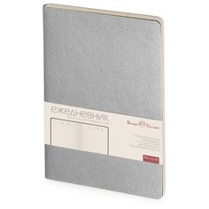 Ежедневник недатированный А5 "Megapolis Flex" soft-touch, цвет серебристый Bruno Visconti