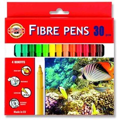 Koh-I-Noor Фломастеры 30 цветов Koh-I-Noor 1002/30 "Водный мир", картонная упаковка, европодвес
