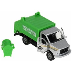 Машина металл газон NEXT мусоровоз, 16 см, двери, подвижные детали, инерция (SB-18-29-G-1-WB) Технопарк