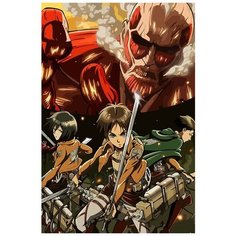 Картина по номерам на холсте Аниме Атака Титанов - 6451 В 60x40