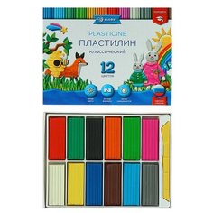 Пластилин GLOBUS «Классический», 12 цветов, 240 г, рекомендован педагогами Глобус