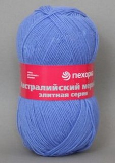 Пряжа Пехорская "Австралийский меринос" 5 шт. в упак. цвет голубая пролеска (ПЕХ. австр. МЕ.520) Пехорка