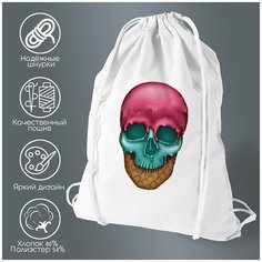 Сумка для обуви CoolPodarok Череп мороженое