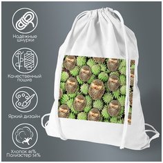 Сумка для обуви CoolPodarok Ежики и кактусы