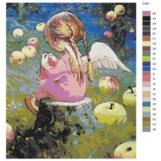 Картина по номерам Z-661 "Репродукция Виктора Низовцева. Ангел вяжет" 40x50 Brushes Paints