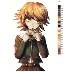 Картина по номерам T722 "Чихиро Фуджисаки. Аниме Данганронпа - Danganronpa" 40X60 Brushes Paints