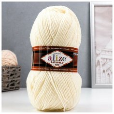 ALIZE Пряжа "Lanagold fine" 49% шерсть, 51% акрил 390м/100гр (62 молочный)