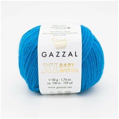Пряжа Gazzal Baby Wool XL -2 шт, бирюза (822), 100м/50г, 40% мериносовая шерсть, 20% кашемир, 40% акрил