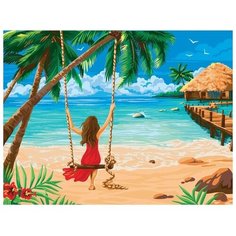 Картина по номерам на холсте Школа талантов "Райский уголок", с подрамником, размер 40х30 см