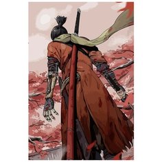 Картина по номерам на холсте игра Sekiro Секиро - 6577 В 60x40