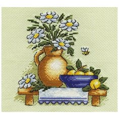 Набор для вышивания "Ромашки", 17x17 см, PANNA