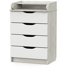 Пеленальный комод Атон Мебель Сириус 604 WOOD, 4 ящика, сосна касцина