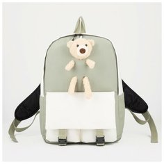 Рюкзак, отдел на молнии, 2 наружных кармана, цвет зеленый./В упаковке шт: 1 Noname