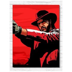 Картина по номерам на холсте игра RDR Red Dead Redemption (PS, Xbox, PC, Switch) - 9717 В 30x40